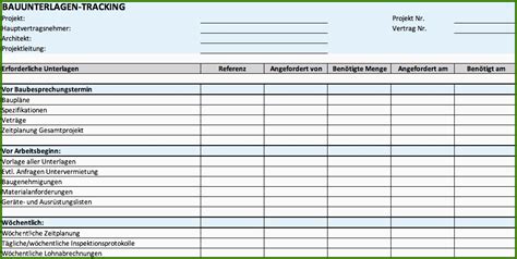 Kostenlose Excel Vorlagen für Bauprojektmanagement .